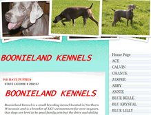 Tablet Screenshot of boonielandkennels.com